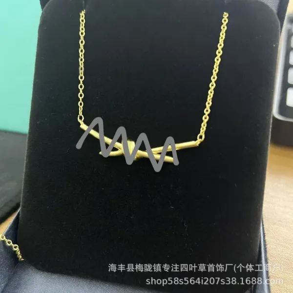 Custom Silver Bar Necklace with Cubic Zirconia Pendant - 4