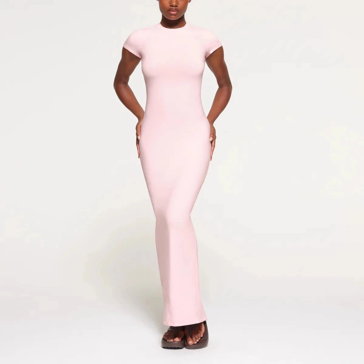 Saint Tears Minimalist Midi Dress Gray - 8