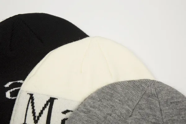 Matin Beanie Gray Knit Hat - 11