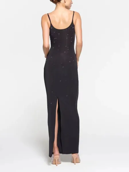 Saint Tears Crystal-Embellished Nude Slip Dress - 5