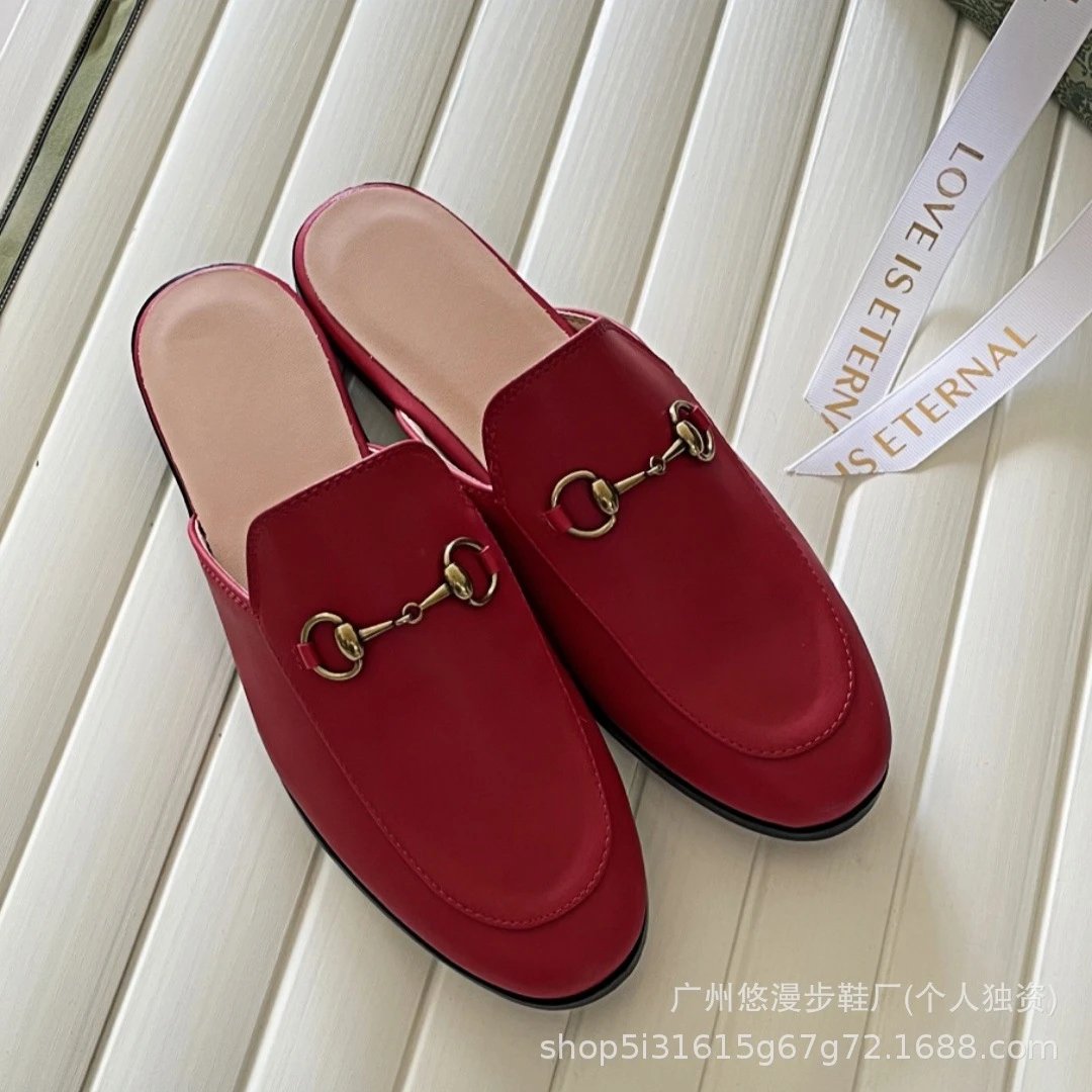 Gucci Horsebit Loafer Mule Tweed Gray Shoes - 19