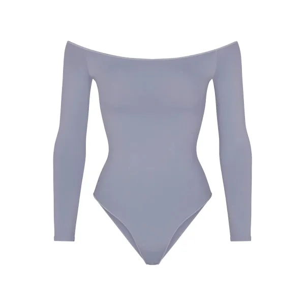 Saint Tears Off-Shoulder Long Sleeve Bodysuit Light Blue - 10