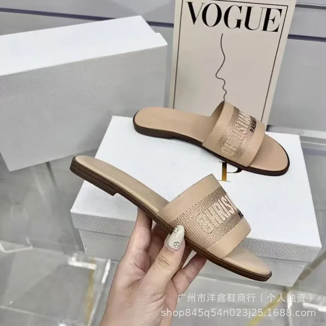 Dior Sandals Logo Strap Flat Slide product detail image 9