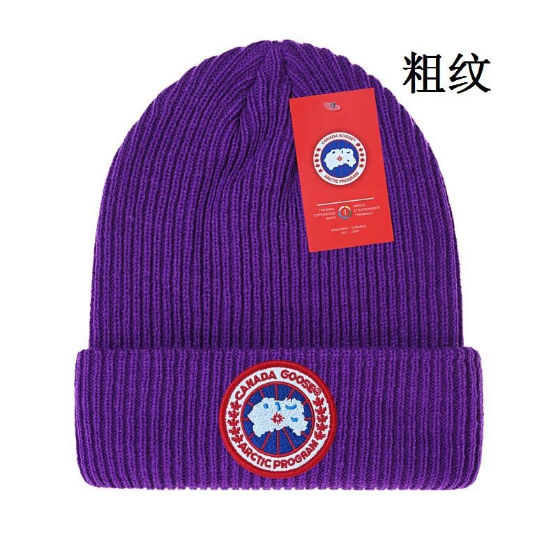 Canada Goose Hats Rib-knit cuffed beanie with Arctic Program patch — 25