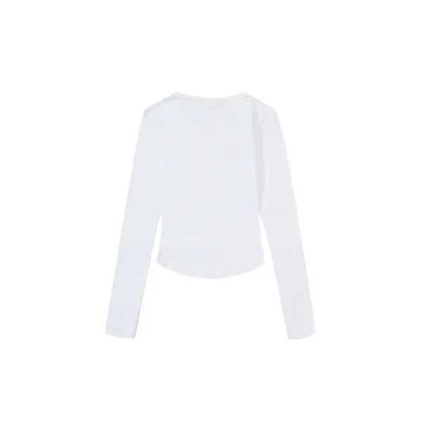 Saint Tears Heart Dot Logo Long-Sleeve Cropped Top Navy - 14