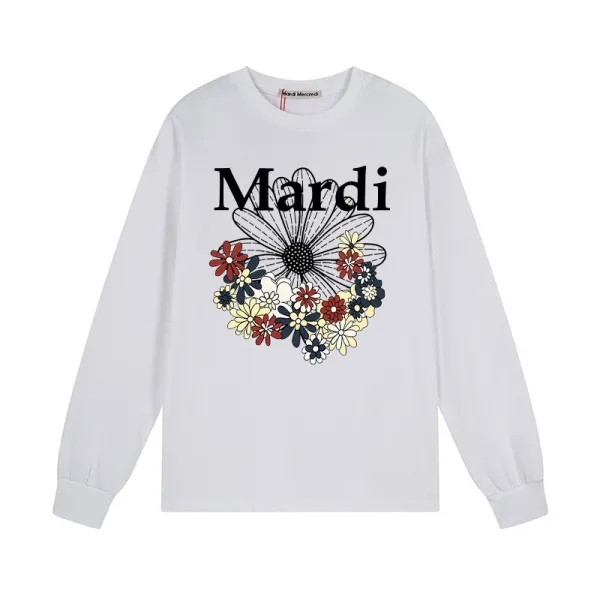 Mardi Mardi Daisy Print Long-Sleeve T-Shirt White - 7