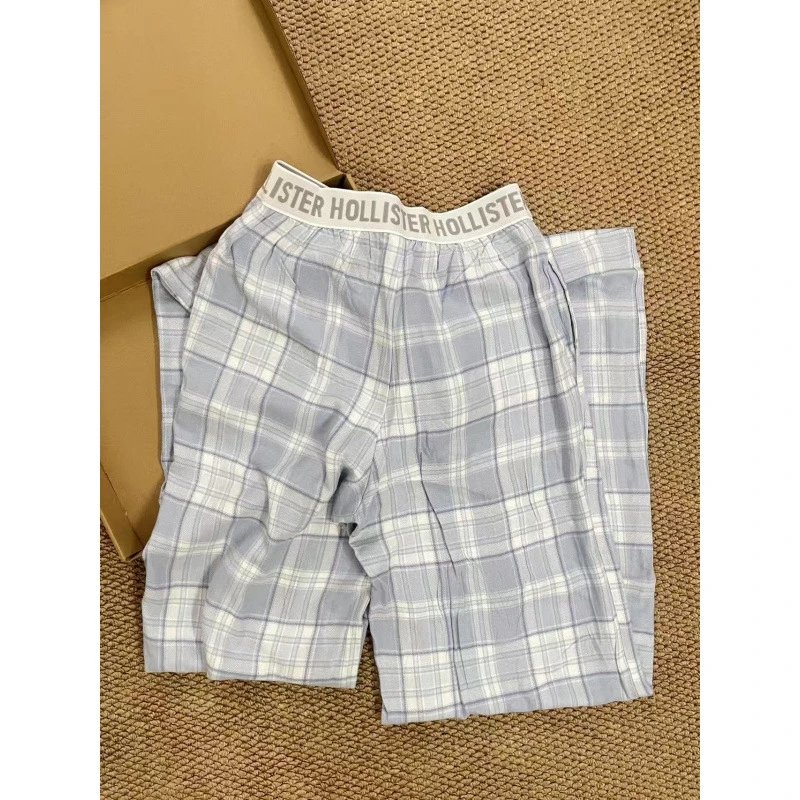 Hollister Plaid Boxer Shorts Light Gray