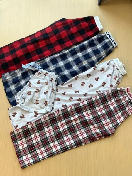 Design Heart-Print Striped Sleep Shorts White/Blue - 3