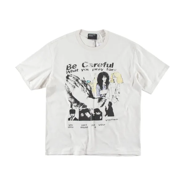 Enfants Riches Déprimés Be Careful Graphic Print Off-White T-Shirt - 1