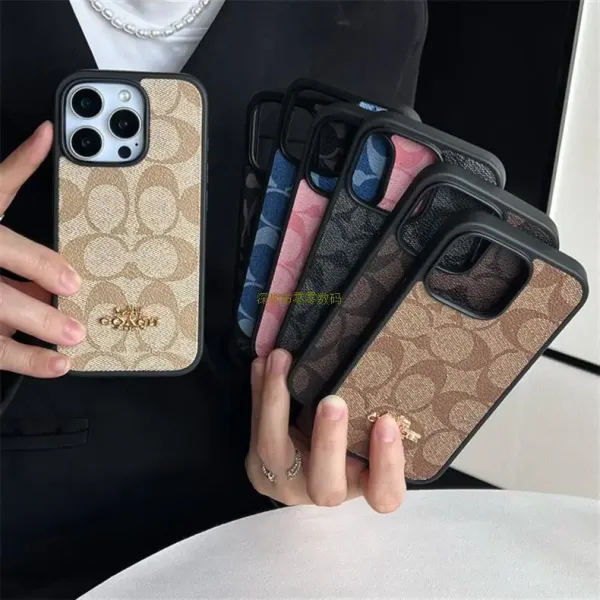 Coach Signature Print iPhone 14 Pro Max Case Beige Phone-Case - 11