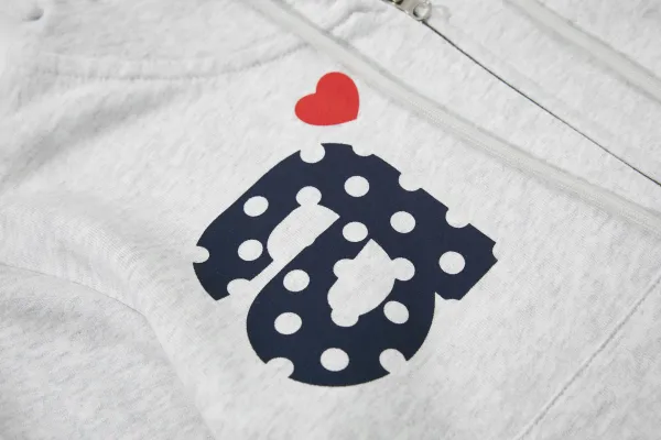 Comme des Garçons Play Polka Dot Heart Hoodie Navy - 19
