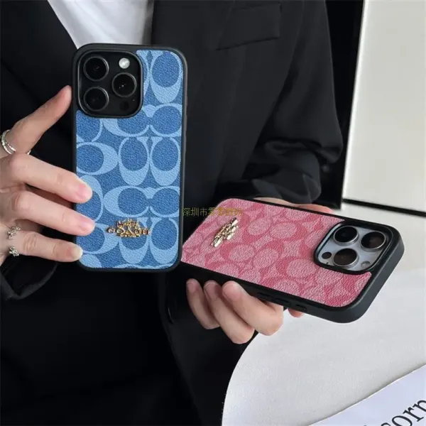 Coach Signature Print iPhone 14 Pro Max Case Beige Phone-Case - 12