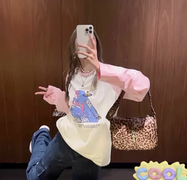 Palace x Vivienne Westwood Raglan Long-Sleeve T-Shirt White/Pink - 18