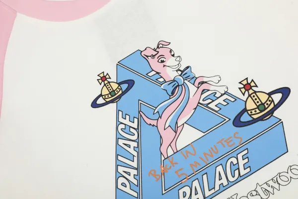 Palace x Vivienne Westwood Raglan Long-Sleeve T-Shirt White/Pink - 23