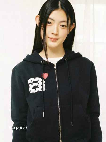 Comme des Garçons Play Polka Dot Heart Hoodie Navy - 43
