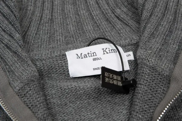 Matin Kim Logo Knit Turtleneck Sweater Gray - 15