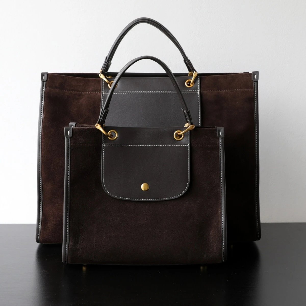 Suede Leather Messenger Bag
