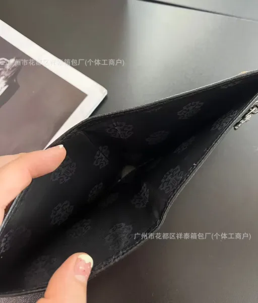 Chrome Hearts Triple Cross Black Leather Short Wallet - 9