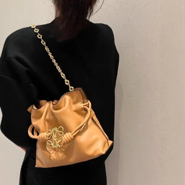 Loewe Flamenco Bucket Bag Mustard Yellow Handbags - 5