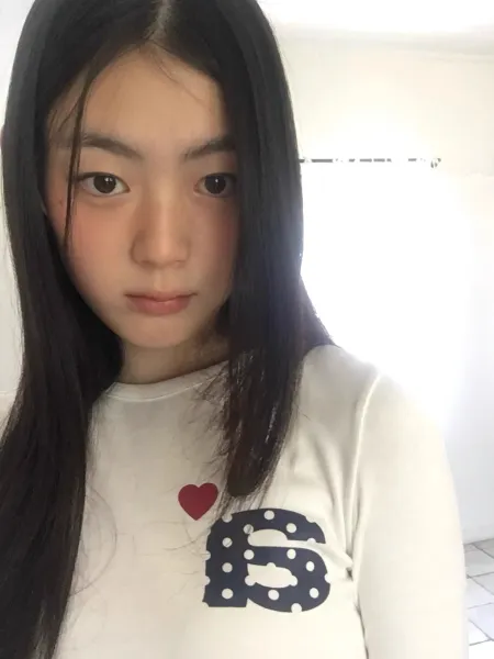 Saint Tears Heart Dot Logo Long-Sleeve Cropped Top Navy - 69