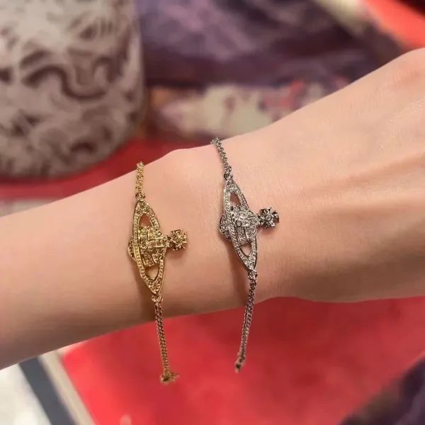 Vivienne Westwood Orb Crystal Gold Bracelet - 7