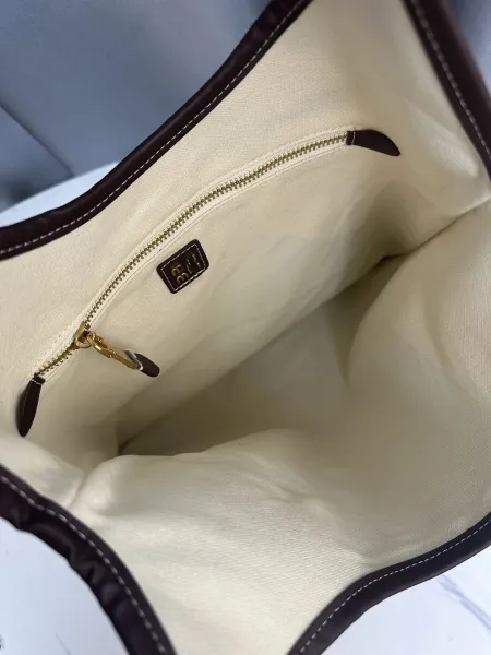 Miu Miu Logo-Embossed Distressed Brown Tote Bag - 18