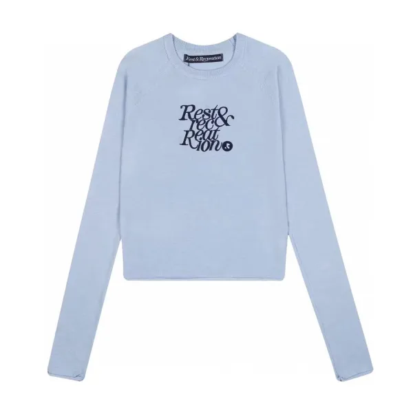 Rest & Recreation Cropped Knit Sweater Lime Green - 16