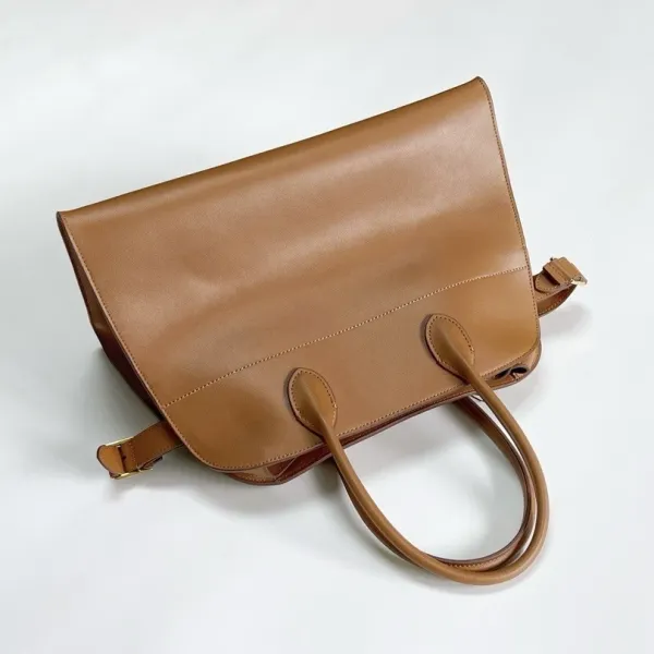 The Row Mini Soft Suede Beige Boston Bag - 3