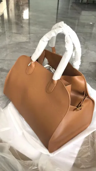 The Row Mini Soft Suede Beige Boston Bag - 19