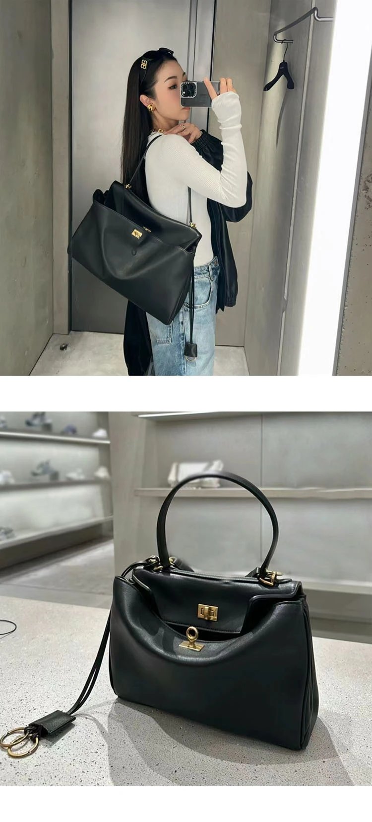 Dior Saddle Bag Black Leather Handbag - 5