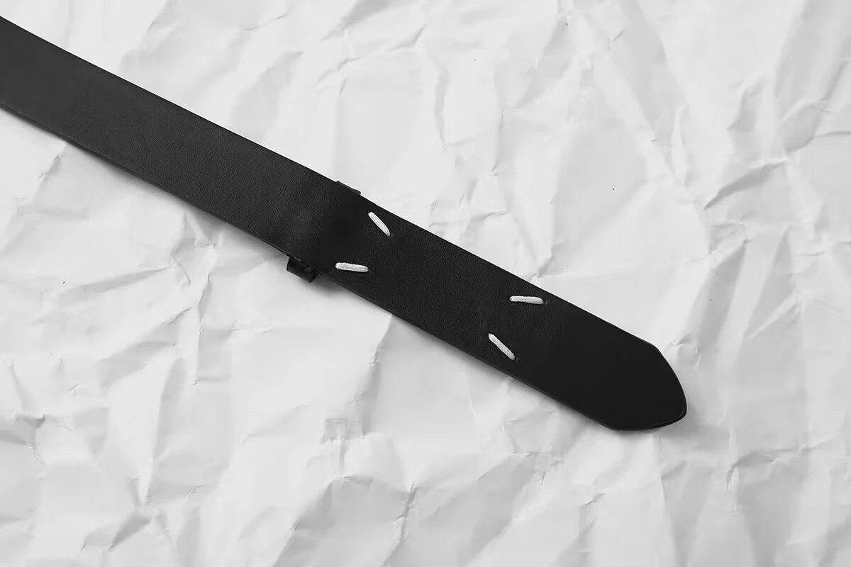 Maison Margiela Tabi Numbered Leather Belt Black - 7