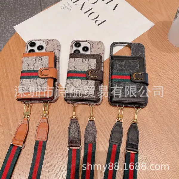 Gucci GG Marmont Phone Case with Strap Beige Brown Phone-Case - 2