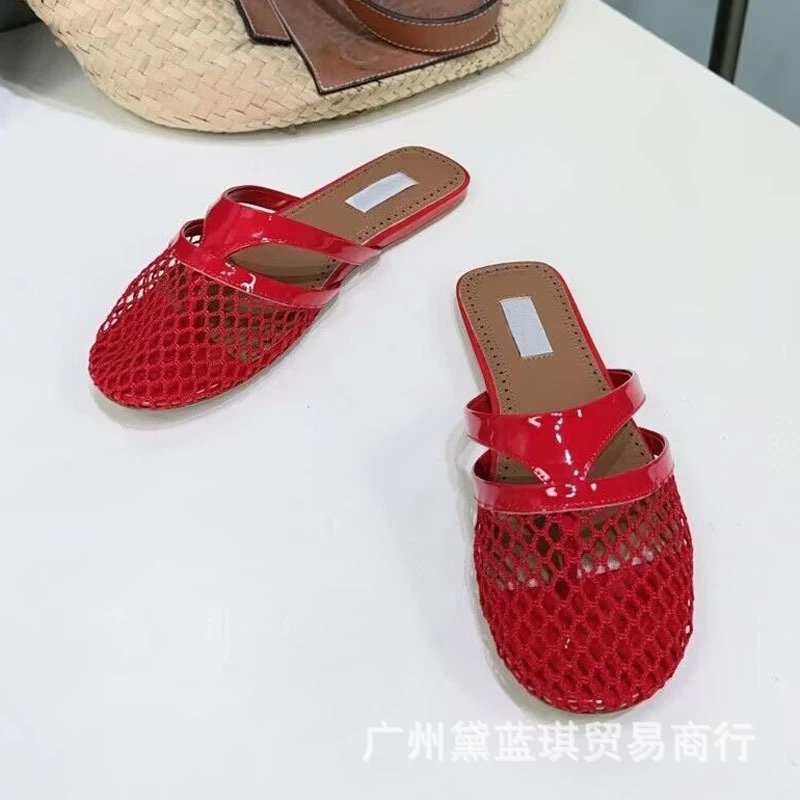 Gold Mesh Mule Slippers - 3
