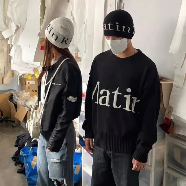 Matin Beanie Gray Knit Hat - 17