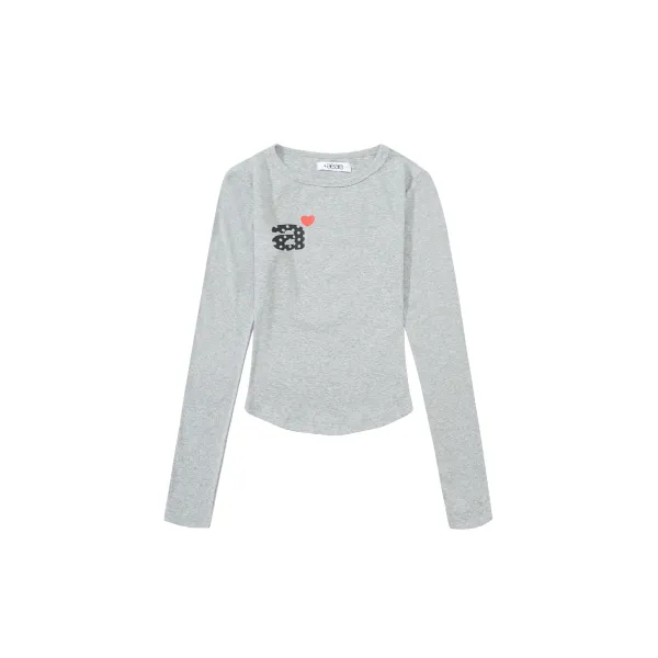 Saint Tears Heart Dot Logo Long-Sleeve Cropped Top Navy - 9