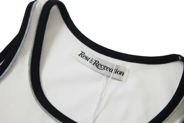 Rest & Recreation Rest & Recre-ation Beige Ribbed Vest-Top - 12