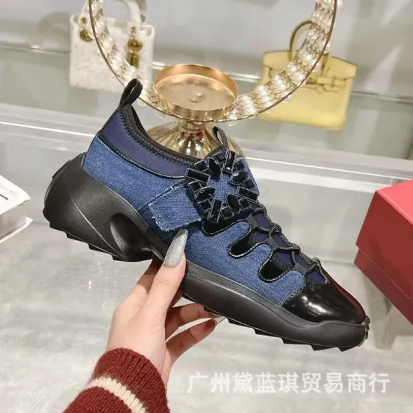 Balenciaga Track Sneaker Denim Blue Chunky Sneakers - 1