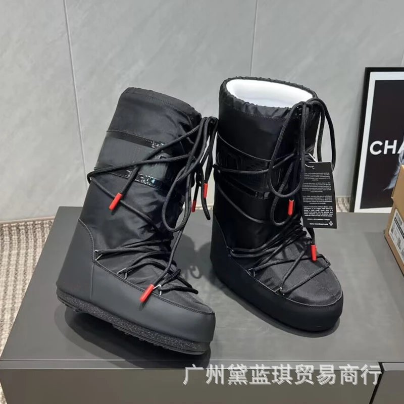 Moncler Genius x Off-White Moon Boot Black Snow Boots