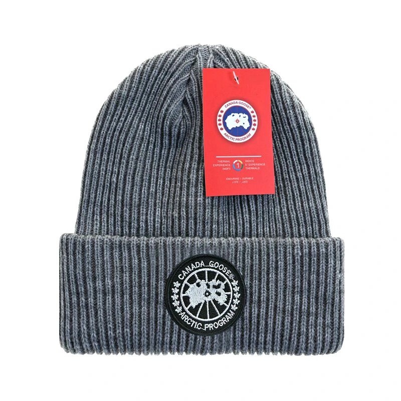 Canada Goose Hats Rib-knit cuffed beanie with Arctic Program patch — 33