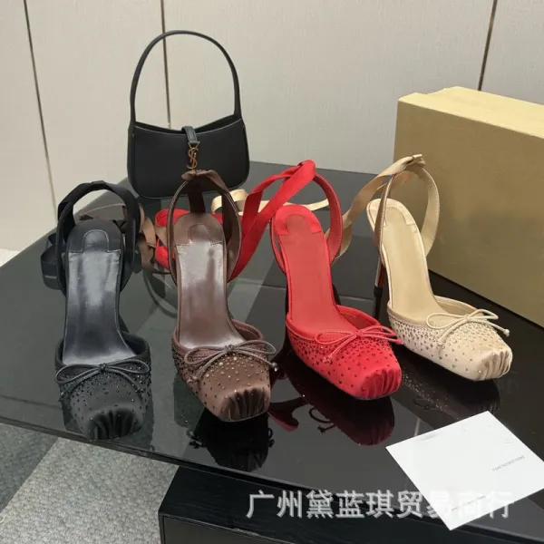 Christian Louboutin Tabi Ankle Wrap Heels Brown - 2