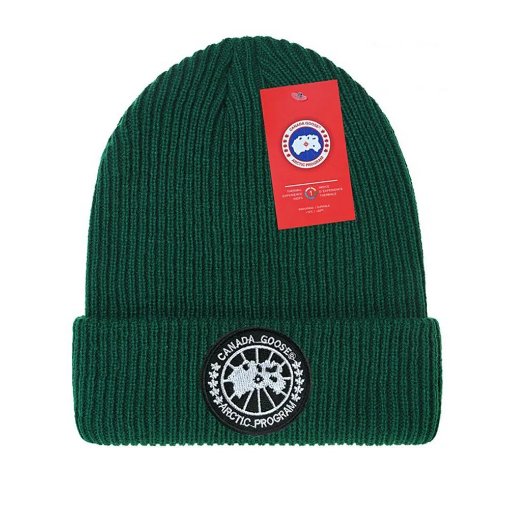 Canada Goose Hats Rib-knit cuffed beanie with Arctic Program patch — 35