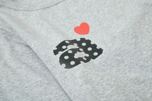 Saint Tears Heart Dot Logo Long-Sleeve Cropped Top Navy - 27