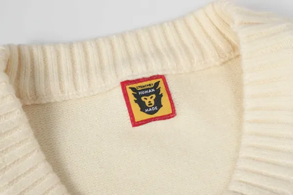 Human Made x Dry Alls Heart Logo Knit Sweater Beige - 21