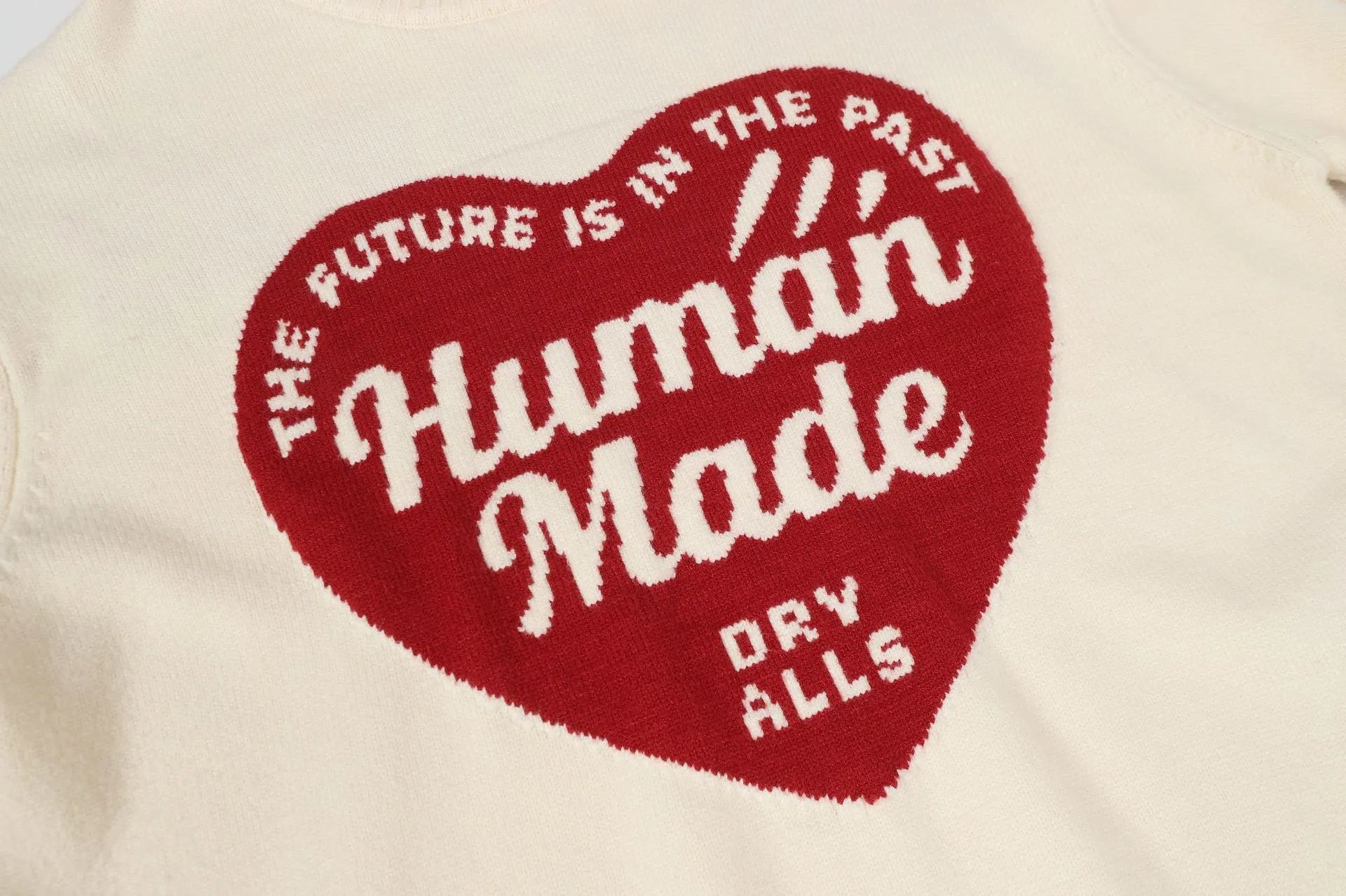 Human Made x Dry Alls Heart Logo Knit Sweater Beige - 26