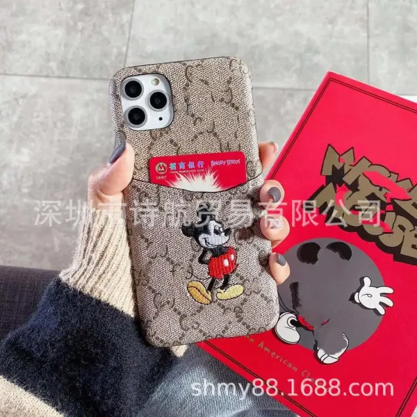 Gucci GG Marmont Canvas Phone Case with Web Stripe and Snake Embroidery Beige Phone-Case - 9