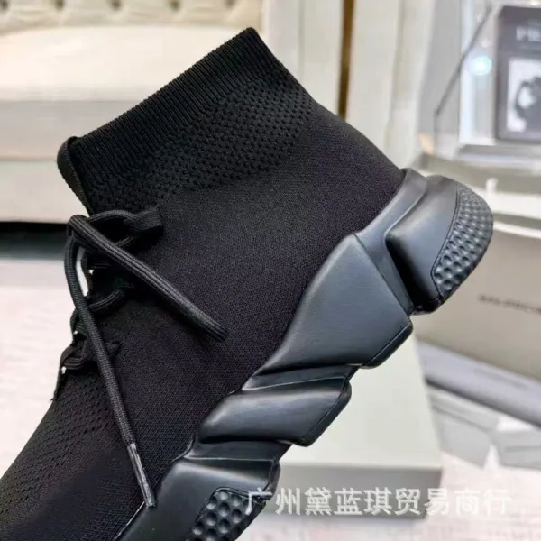 Balenciaga Speed Trainer Gray Knit Sneakers - 10