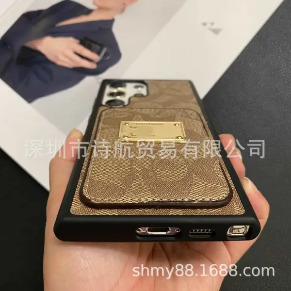 Coach Signature Gold Cardholder Phone Case - 6