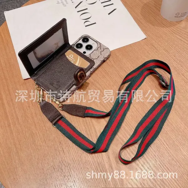 Gucci GG Marmont Phone Case with Strap Beige Brown Phone-Case - 5
