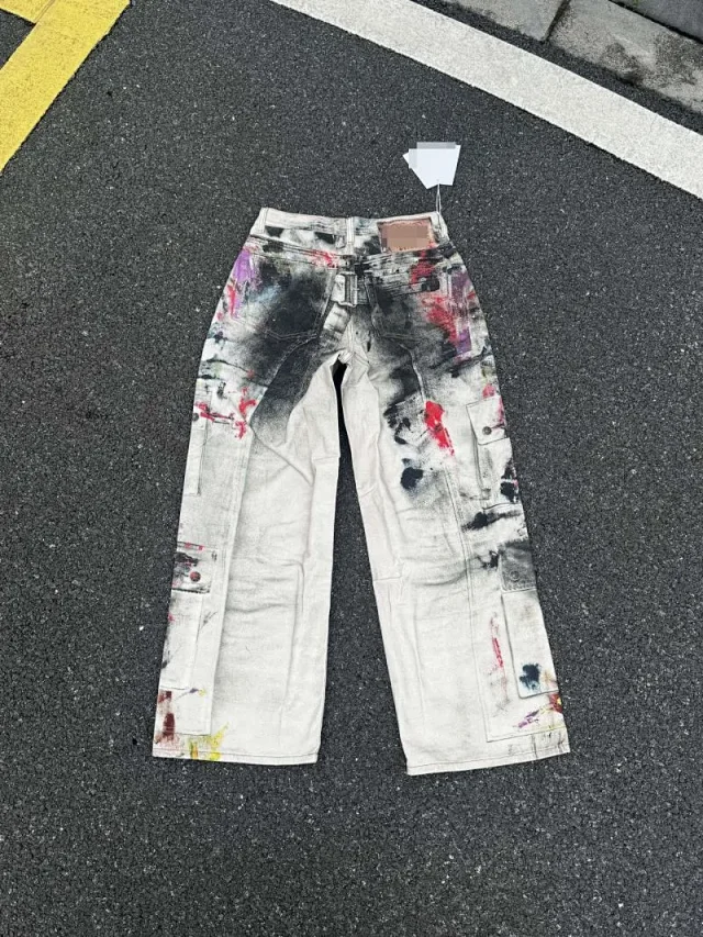 Unbranded Jeans Wide-Leg Chain Graphic product detail image 14