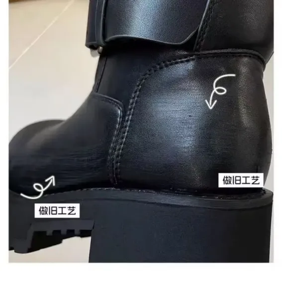 Dior x Maison Margiela Tabi-Inspired Buckle Boots Black Boots - 5